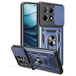 For Tecno Camon 30S Sliding Camera Cover Design TPU+PC Phone Case(Blue)