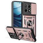 For Tecno Camon 30S Sliding Camera Cover Design TPU+PC Phone Case(Rose Gold)