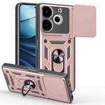 For Tecno Pova 6 Neo 4G Sliding Camera Cover Design TPU+PC Phone Case(Rose Gold)