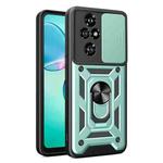 For Honor 200 Pro Sliding Camera Cover Design TPU+PC Phone Case(Green)