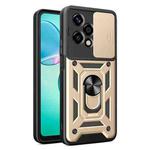 For Honor 200 Lite Global Sliding Camera Cover Design TPU+PC Phone Case(Gold)