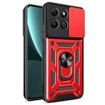 For Honor X6b 4G Sliding Camera Cover Design TPU+PC Phone Case(Red)