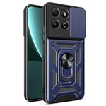 For Honor X6b 4G Sliding Camera Cover Design TPU+PC Phone Case(Blue)