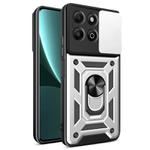 For Honor X6b 4G Sliding Camera Cover Design TPU+PC Phone Case(Silver)