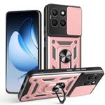 For Honor X8c 4G Sliding Camera Cover Design TPU+PC Phone Case(Rose Gold)