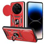 For Honor Magic7 Pro Sliding Camera Cover Design TPU+PC Phone Case(Red)