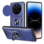 For Honor Magic7 Pro Sliding Camera Cover Design TPU+PC Phone Case(Blue)