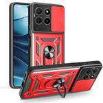 For Honor X5b Plus Sliding Camera Cover Design TPU+PC Phone Case(Red)
