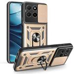 For Honor X5b Plus Sliding Camera Cover Design TPU+PC Phone Case(Gold)
