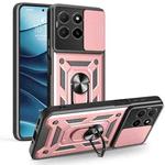 For Honor X5b Plus Sliding Camera Cover Design TPU+PC Phone Case(Rose Gold)