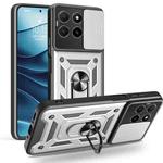 For Honor X5b Plus Sliding Camera Cover Design TPU+PC Phone Case(Silver)