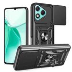For Honor 400 Lite Sliding Camera Cover Design TPU+PC Phone Case(Black)