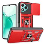 For Honor 400 Lite Sliding Camera Cover Design TPU+PC Phone Case(Red)