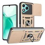 For Honor 400 Lite Sliding Camera Cover Design TPU+PC Phone Case(Gold)