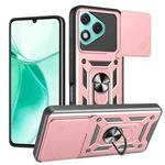 For Honor 400 Lite Sliding Camera Cover Design TPU+PC Phone Case(Rose Gold)