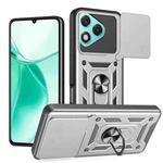 For Honor 400 Lite Sliding Camera Cover Design TPU+PC Phone Case(Silver)