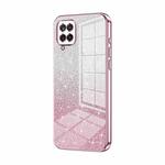 For Samsung Galaxy A12 4G / 5G Gradient Glitter Powder Electroplated Phone Case(Pink)