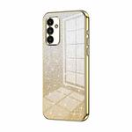 For Samsung Galaxy A13 5G / A04s Gradient Glitter Powder Electroplated Phone Case(Gold)