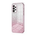 For Samsung Galaxy A23 Gradient Glitter Powder Electroplated Phone Case(Pink)