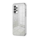 For Samsung Galaxy A23 Gradient Glitter Powder Electroplated Phone Case(Silver)