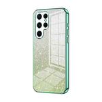 For Samsung Galaxy S22 Ultra 5G Gradient Glitter Powder Electroplated Phone Case(Green)