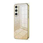For Samsung Galaxy S23+ 5G Gradient Glitter Powder Electroplated Phone Case(Gold)