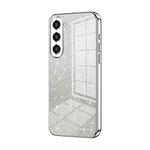For Samsung Galaxy S23+ 5G Gradient Glitter Powder Electroplated Phone Case(Silver)