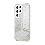 For Samsung Galaxy S23 Ultra 5G Gradient Glitter Powder Electroplated Phone Case(Transparent)