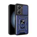 For vivo V29e 5G Global Sliding Camera Cover Design TPU+PC Phone Case(Blue)