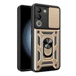 For vivo V29e Southeast Asian / Y200 5G Sliding Camera Cover Design TPU+PC Phone Case(Gold)