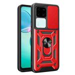 For vivo V30 / V30 Pro Sliding Camera Cover Design TPU+PC Phone Case(Red)