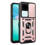 For vivo V30 / V30 Pro Sliding Camera Cover Design TPU+PC Phone Case(Rose Gold)