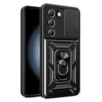 For vivo V30 Lite 5G India / Y100 IDN Sliding Camera Cover Design TPU+PC Phone Case(Black)