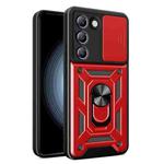 For vivo Y200e 5G Global Sliding Camera Cover Design TPU+PC Phone Case(Red)