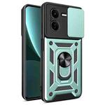 For vivo iQOO Z9x Sliding Camera Cover Design TPU+PC Phone Case(Green)