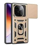 For vivo iQOO Z9s Pro 5G India Sliding Camera Cover Design TPU+PC Phone Case(Gold)