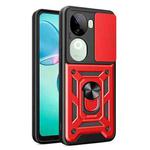 For vivo iQOO Z9s 5G Global Sliding Camera Cover Design TPU+PC Phone Case(Red)