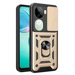 For vivo iQOO Z9s 5G Global Sliding Camera Cover Design TPU+PC Phone Case(Gold)