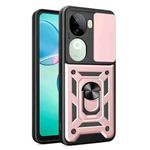 For vivo iQOO Z9s 5G Global Sliding Camera Cover Design TPU+PC Phone Case(Rose Gold)