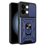 For vivo Y28 4G Sliding Camera Cover Design TPU+PC Phone Case(Blue)