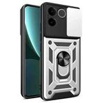 For vivo iQOO Z7 Pro 5G Global Sliding Camera Cover Design TPU+PC Phone Case(Silver)