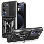 For vivo Y19s Sliding Camera Cover Design TPU+PC Phone Case(Black)