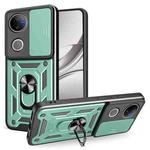 For vivo V50 5G Sliding Camera Cover Design TPU+PC Phone Case(Green)