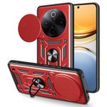 For vivo Y300 Pro Global Sliding Camera Cover Design TPU+PC Phone Case(Red)