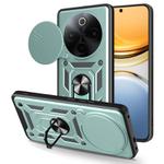 For vivo Y300 Pro Global Sliding Camera Cover Design TPU+PC Phone Case(Green)
