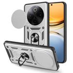 For vivo Y300 Pro Global Sliding Camera Cover Design TPU+PC Phone Case(Silver)