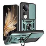 For vivo S20 Pro / T4 Ultra 5G Sliding Camera Cover Design TPU+PC Phone Case(Green)