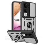 For vivo Y400 Pro 5G India Sliding Camera Cover Design TPU+PC Phone Case(Silver)