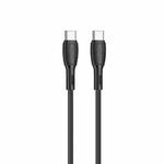 Borofone BX86 Advantage 60W USB-C / Type-C to USB-C / Type-C Silicone Charging Data Cable, Length:1m(Black)