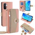 For Huawei nova Y70 Plus / Y70 4G Crossbody Litchi Texture Leather Phone Case(Pink)